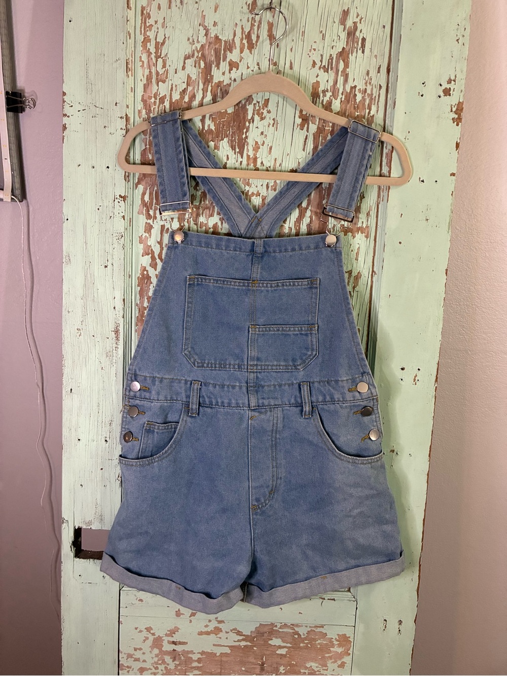 Women’s Denim Short Overalls light - Blue
